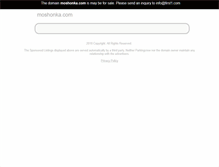 Tablet Screenshot of moshonka.com